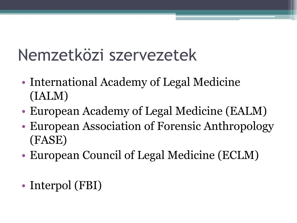 nemzetk zi szervezetek