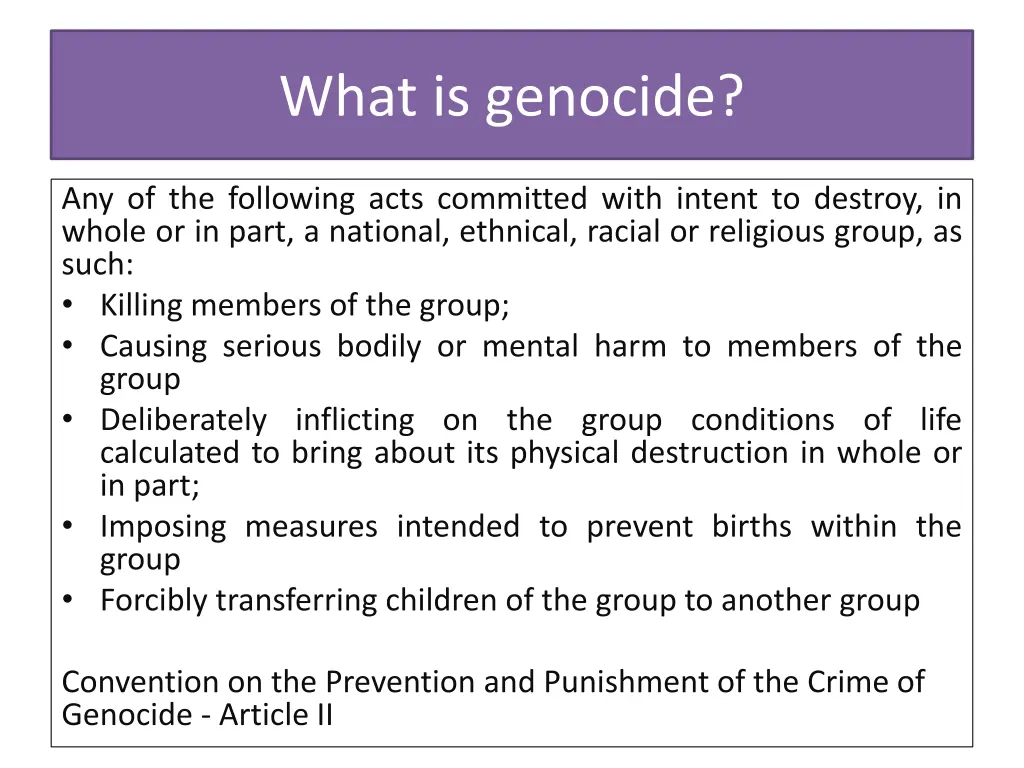 what is genocide