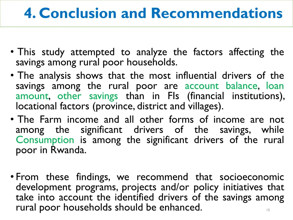 4 conclusion and recommendations