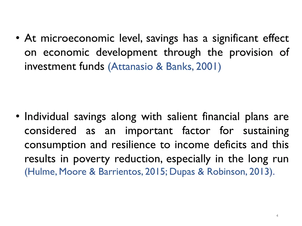 at microeconomic level savings has a significant