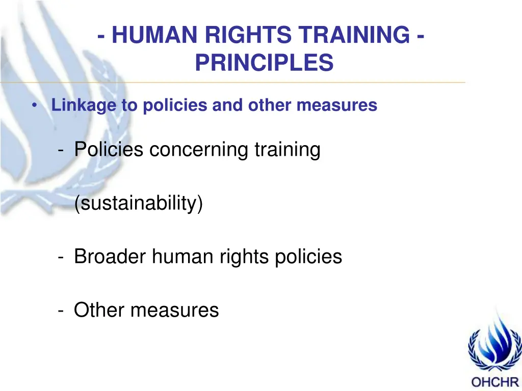 human rights training principles 4
