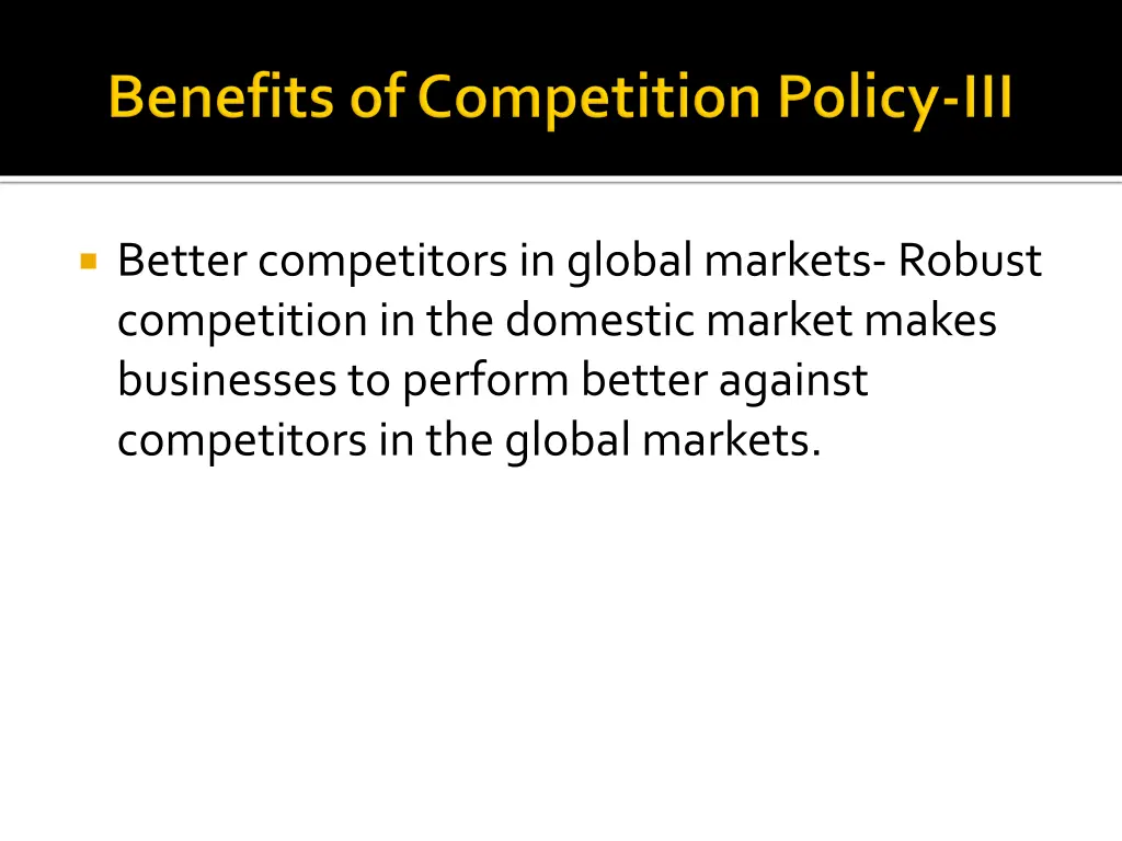better competitors in global markets robust