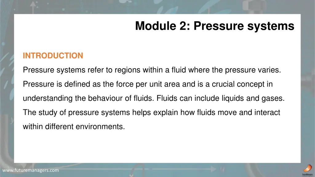 module 2 pressure systems