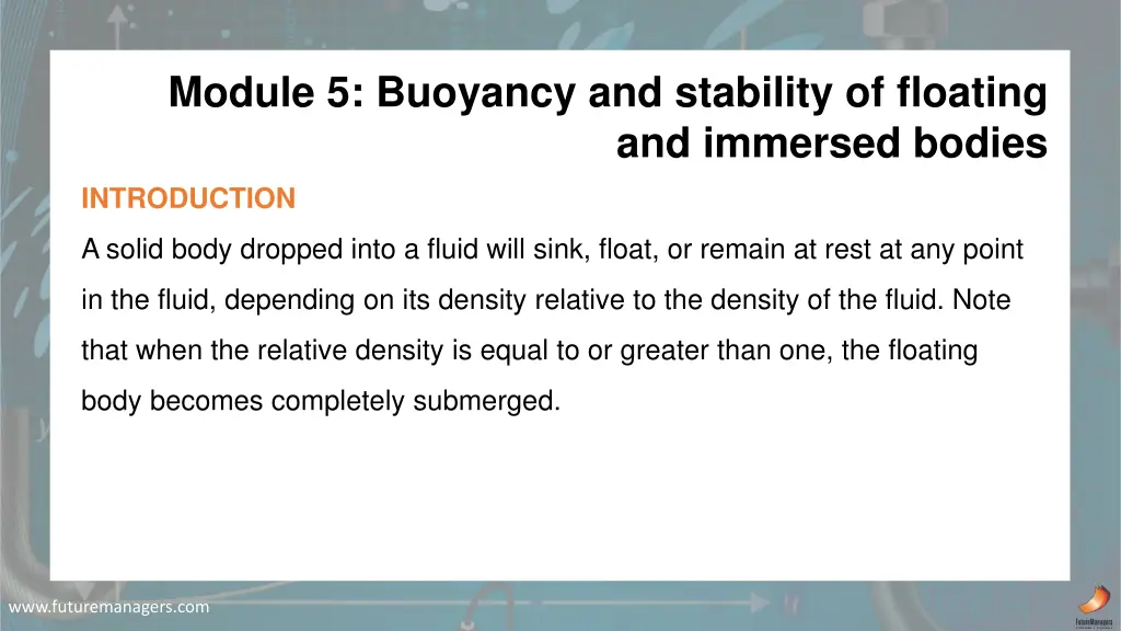 module 5 buoyancy and stability of floating