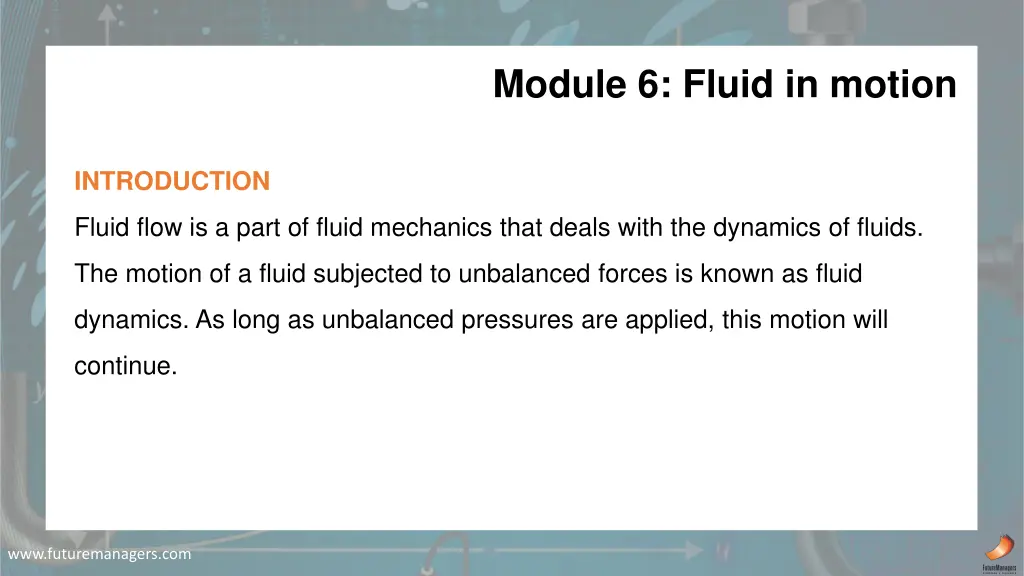 module 6 fluid in motion
