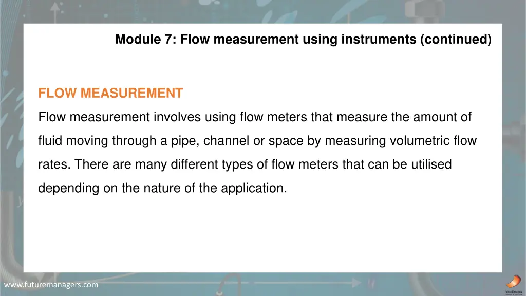 module 7 flow measurement using instruments