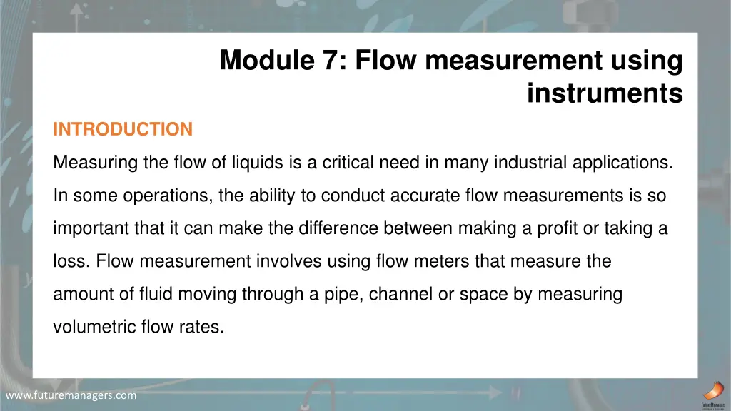 module 7 flow measurement using