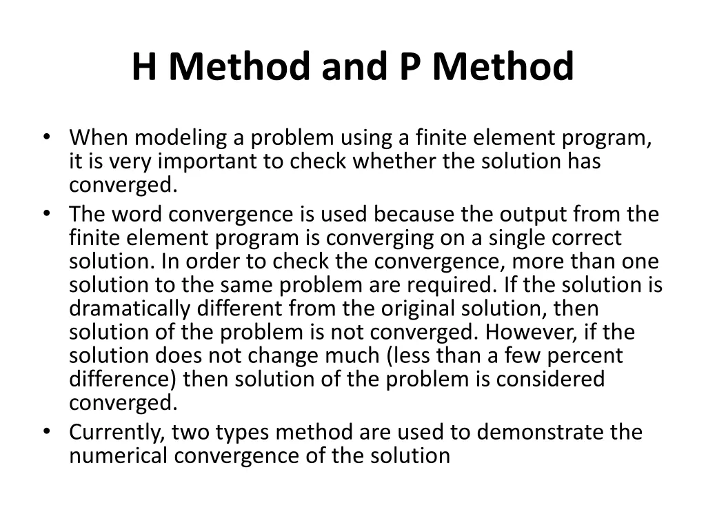 h method and p method 1