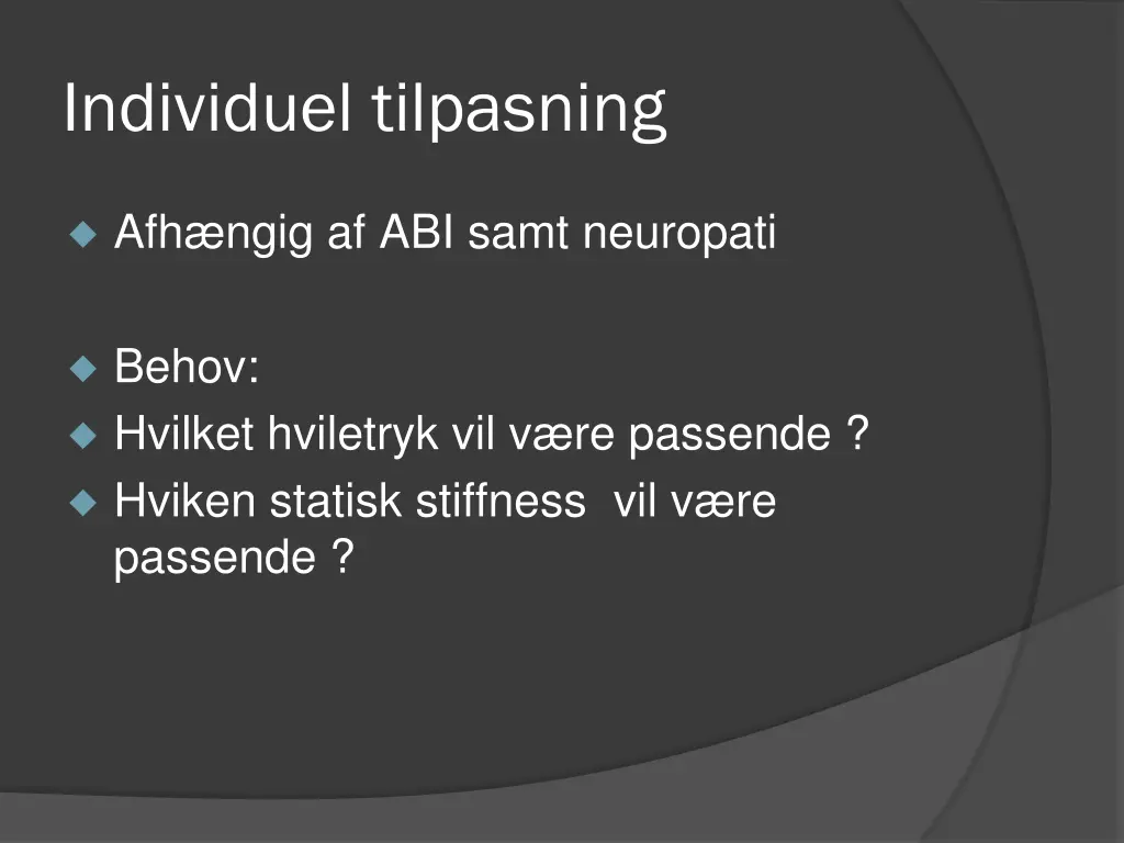individuel tilpasning