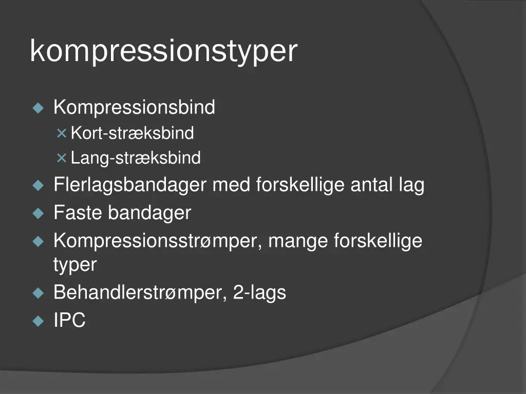 kompressionstyper