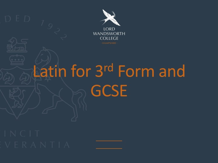 latin for 3 rd form and gcse