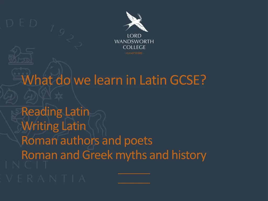 what do we learn in latin gcse