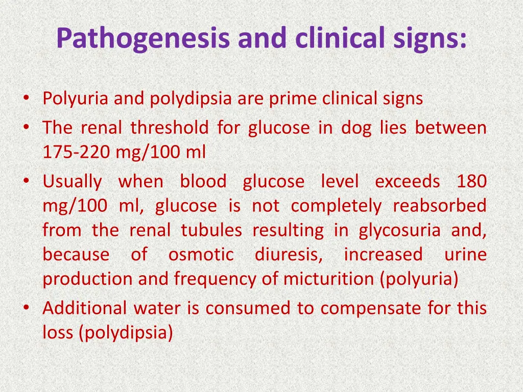 pathogenesis and clinical signs