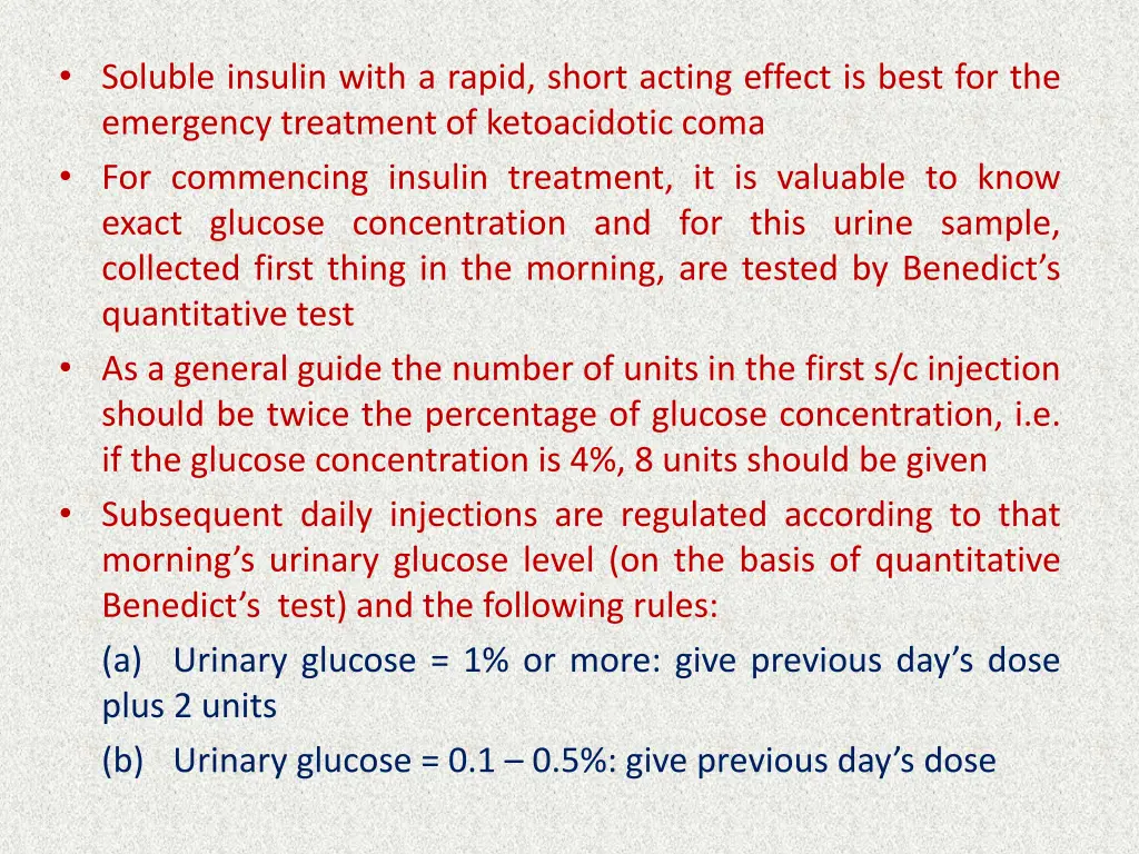 soluble insulin with a rapid short acting effect