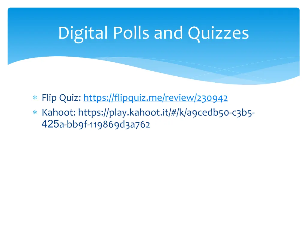 digital polls and quizzes