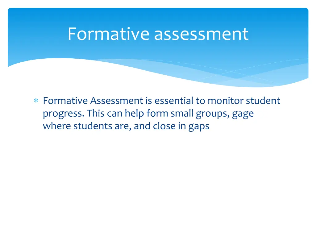 formative assessment