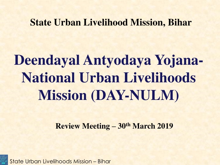 state urban livelihood mission bihar