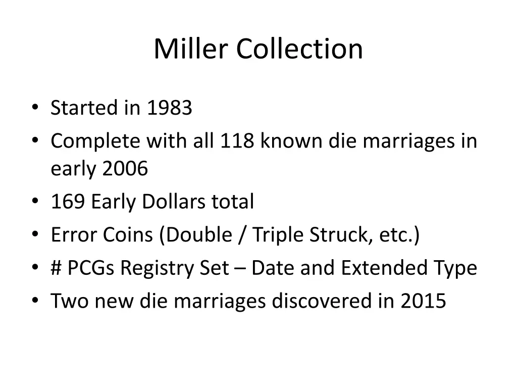 miller collection