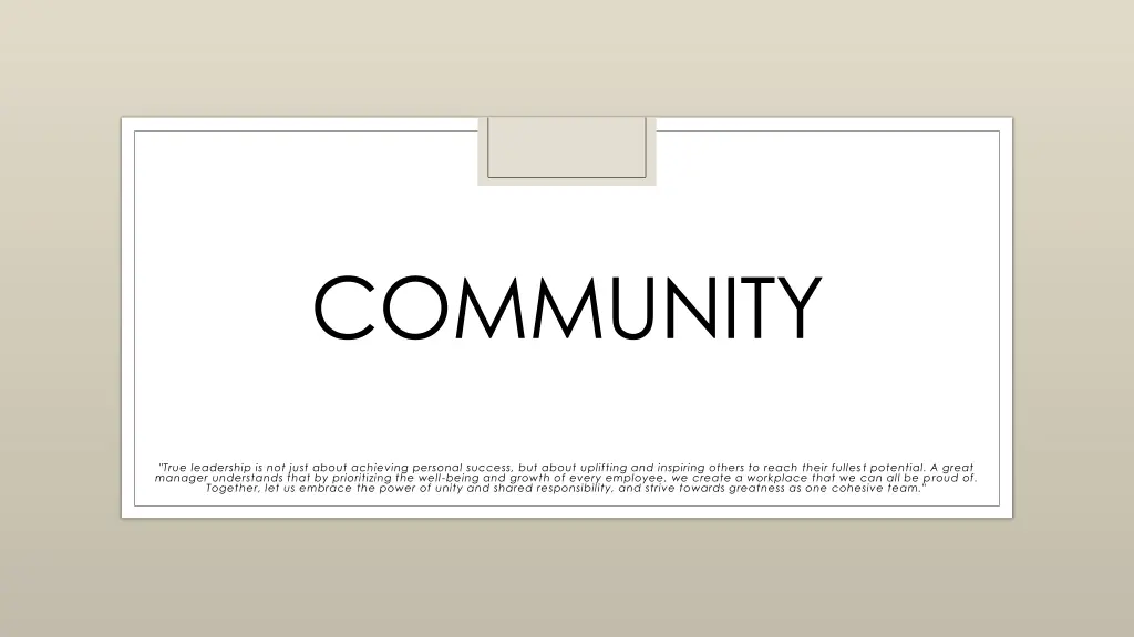 community