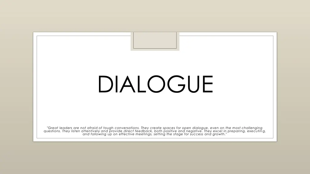 dialogue