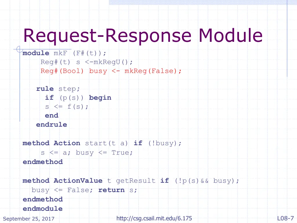 request response module module