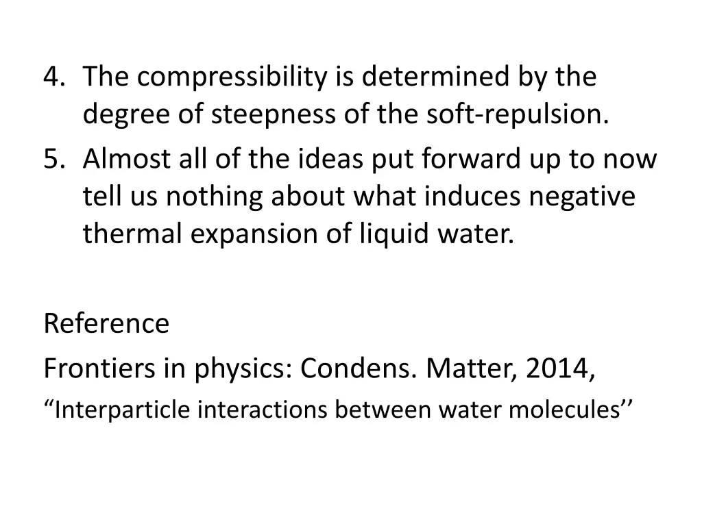 4 the compressibility is determined by the degree