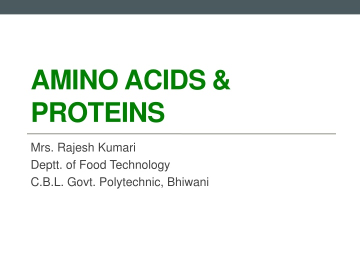 amino acids proteins