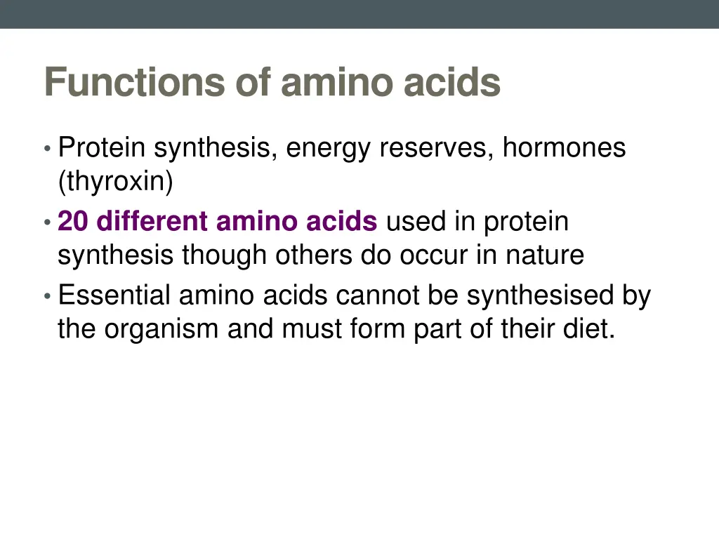 functions of amino acids