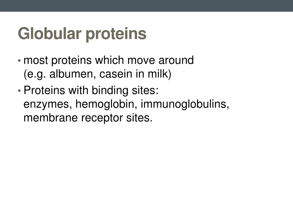 globular proteins