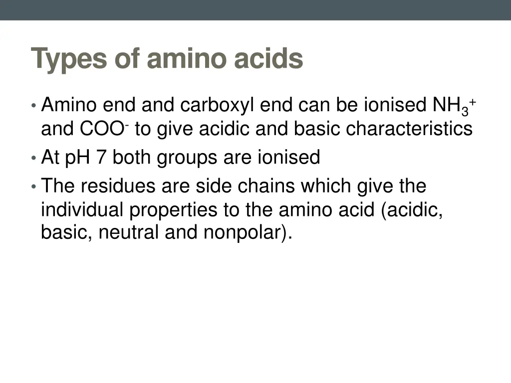 types of amino acids