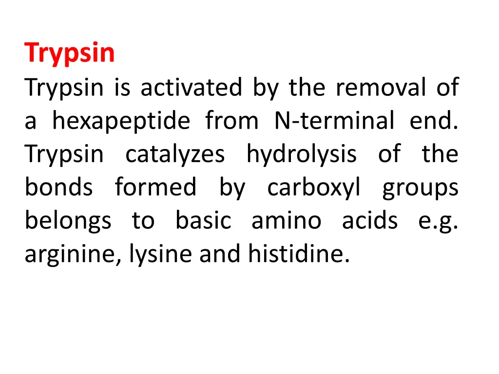trypsin trypsin is activated by the removal