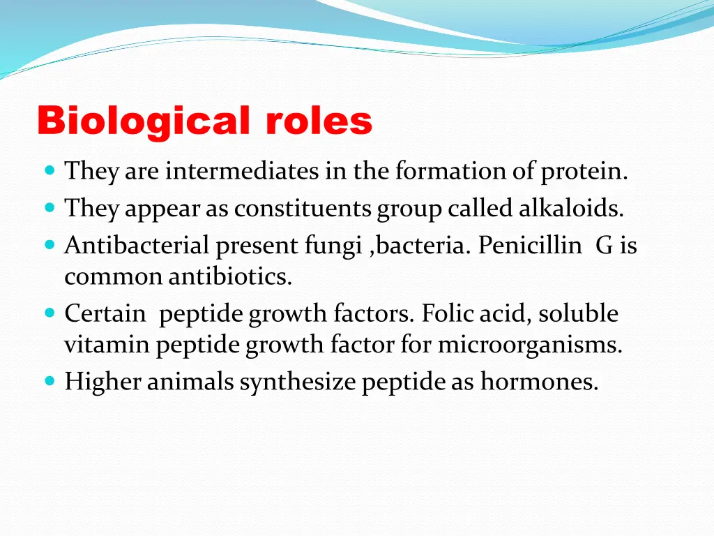 biological roles they are intermediates