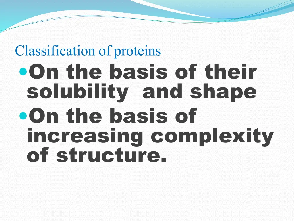 classification of proteins on the basis of their