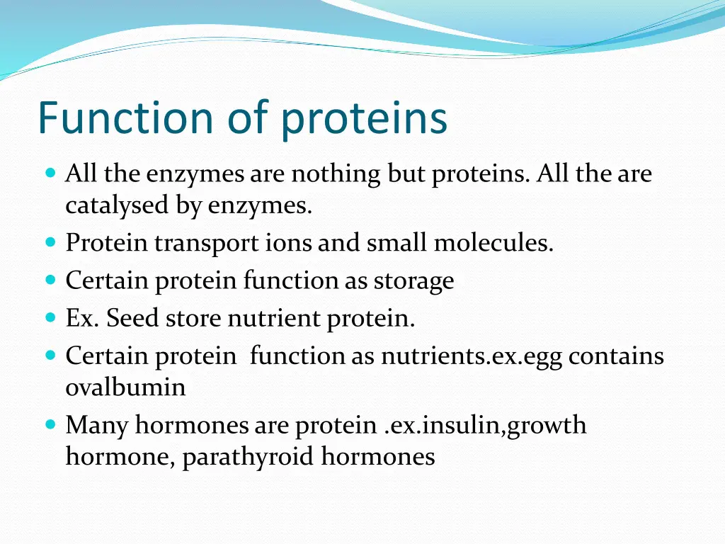 function of proteins