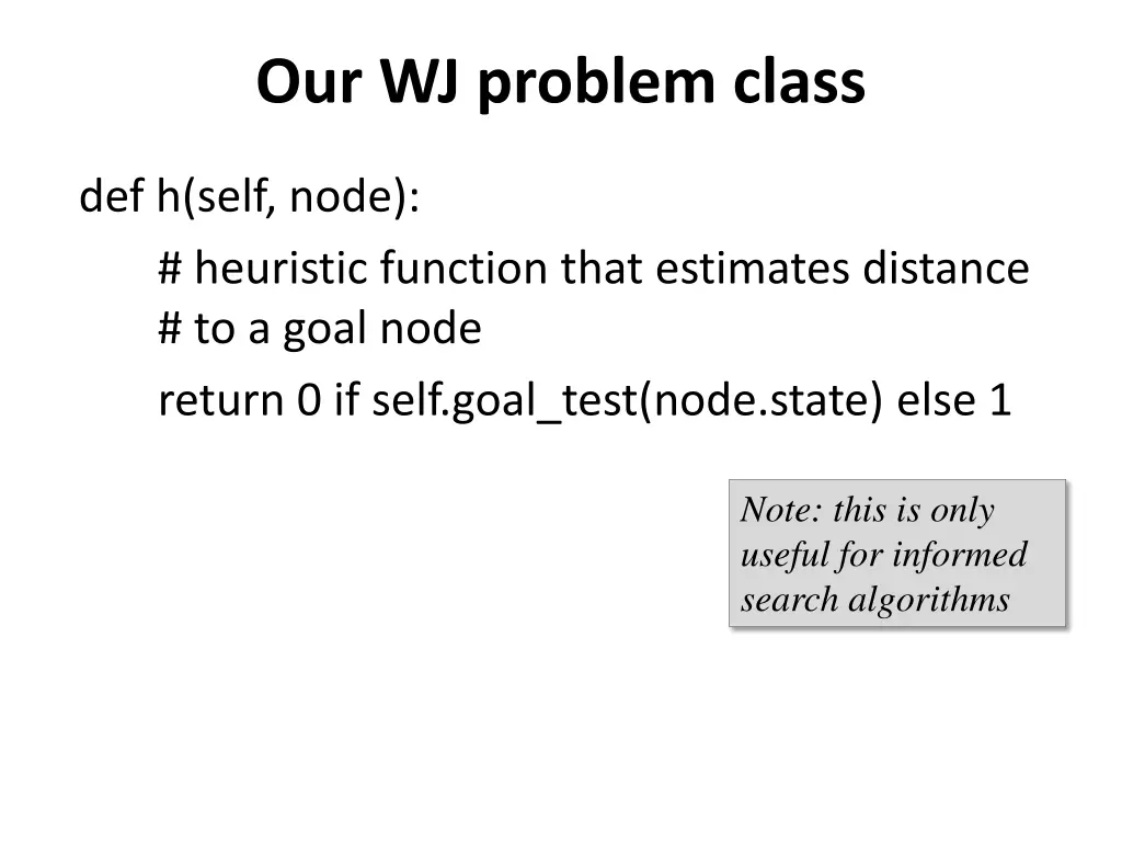 our wj problem class 1