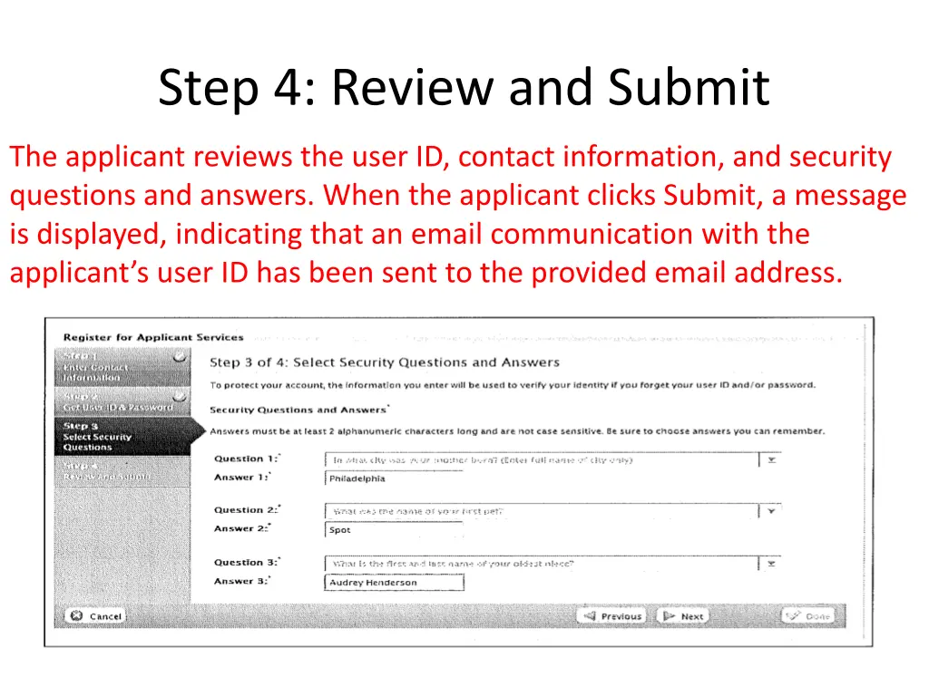 step 4 review and submit