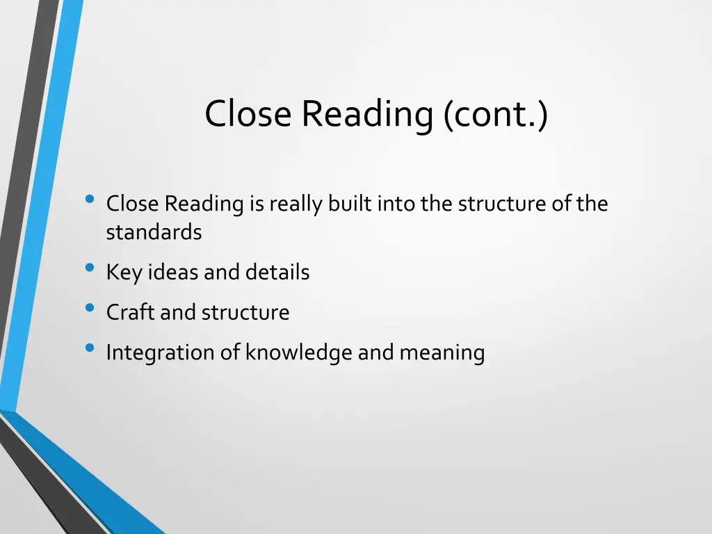 close reading cont