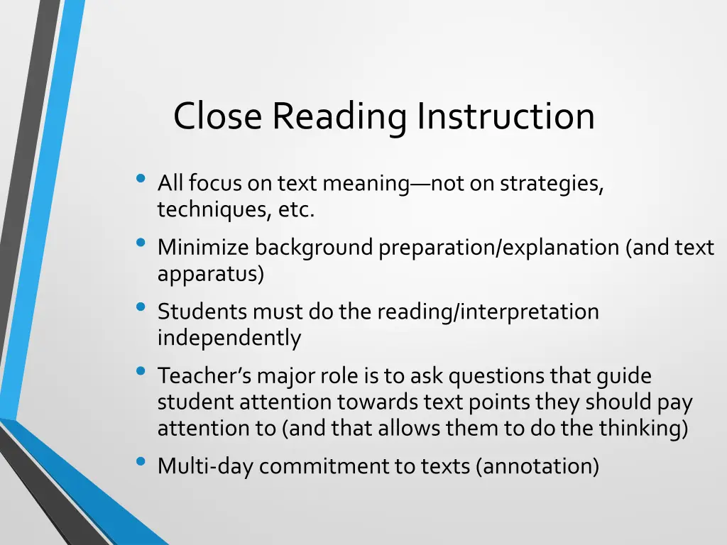 close reading instruction