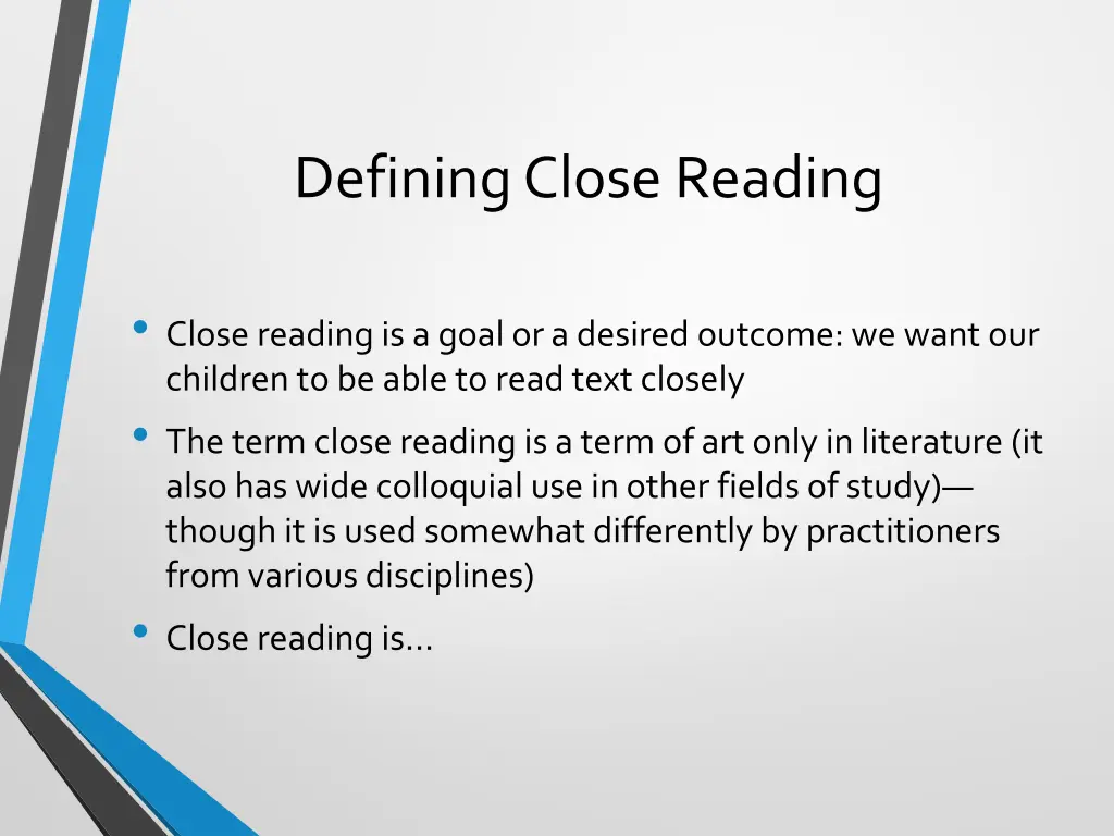 defining close reading