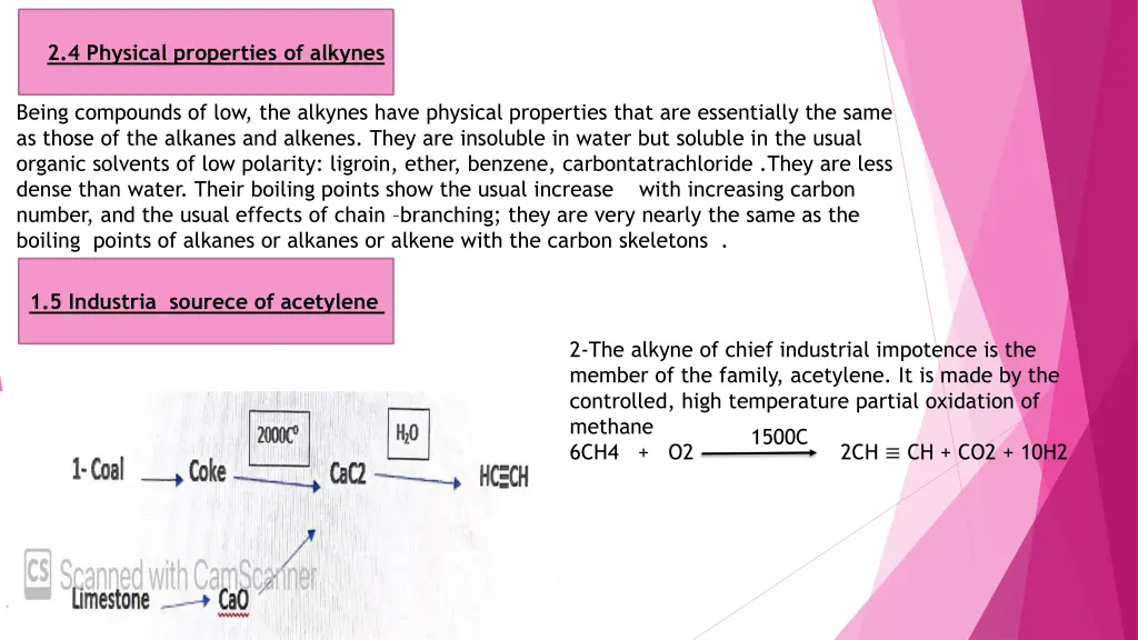 2 4 physical properties of alkynes