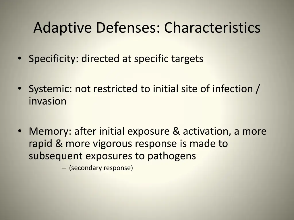 adaptive defenses characteristics