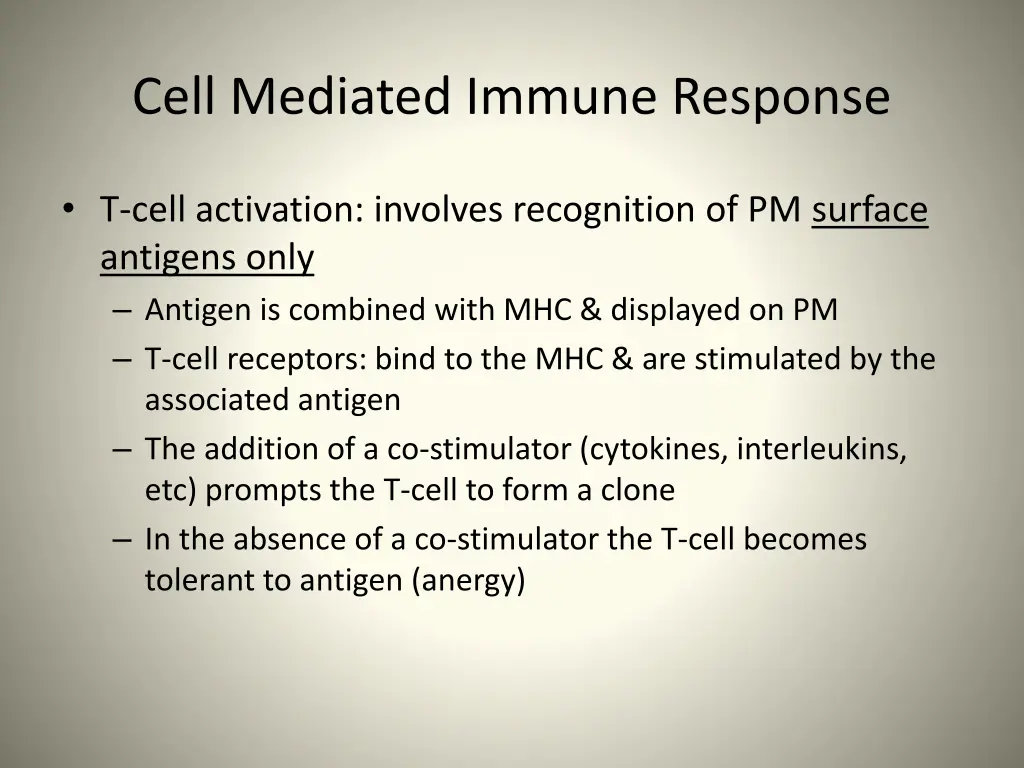 cell mediated immune response