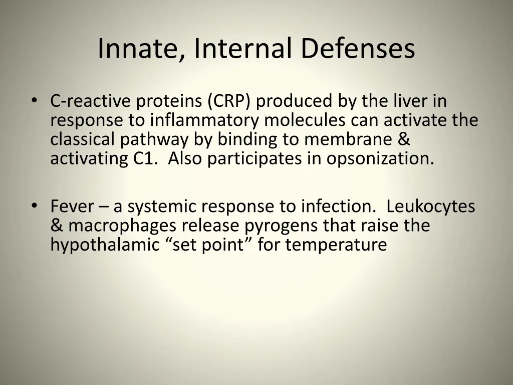 innate internal defenses 1