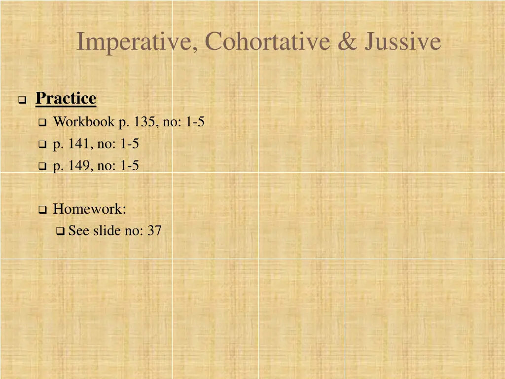 imperative cohortative jussive 17
