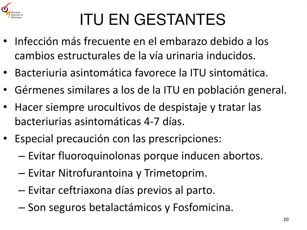 itu en gestantes