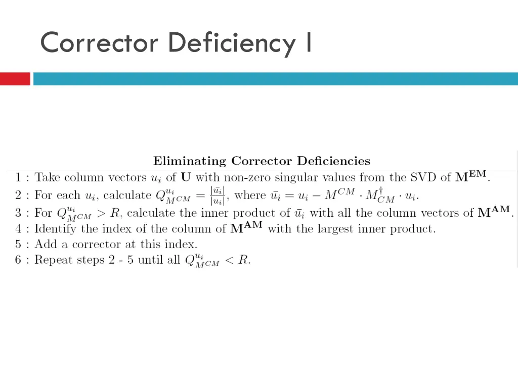 corrector deficiency i