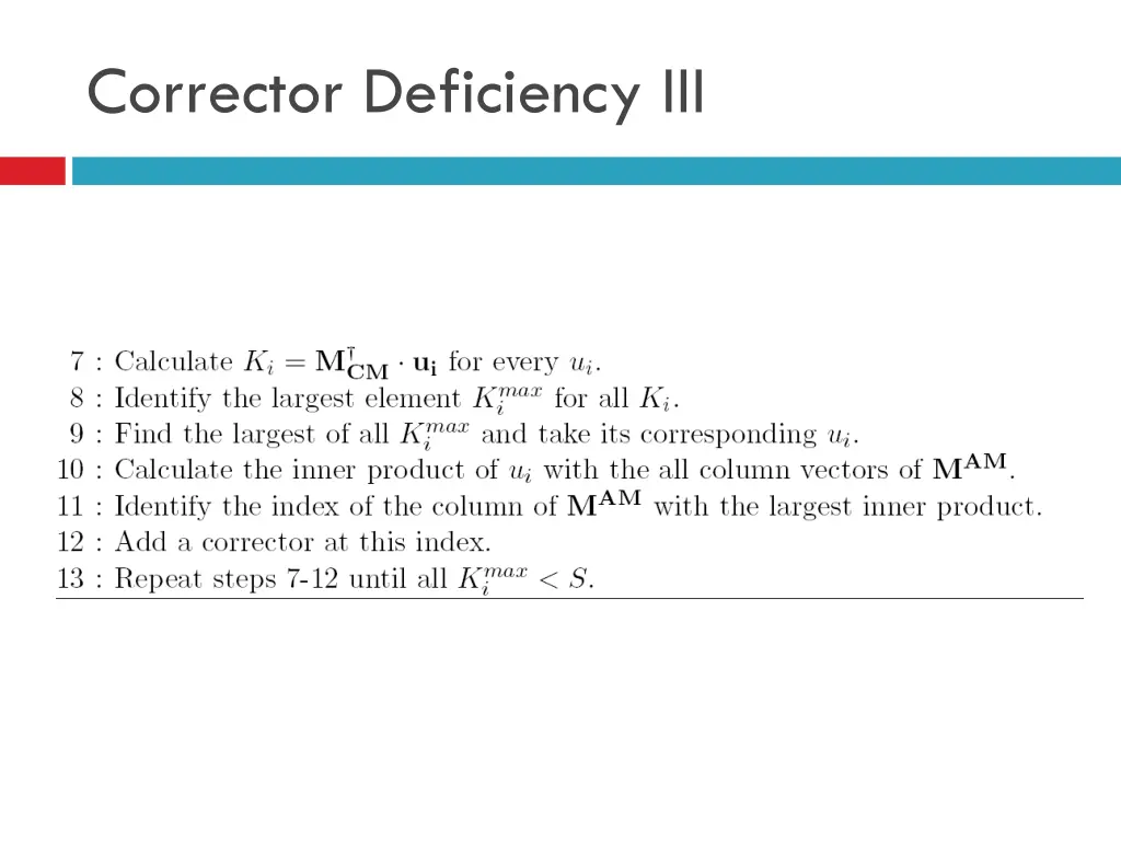corrector deficiency iii