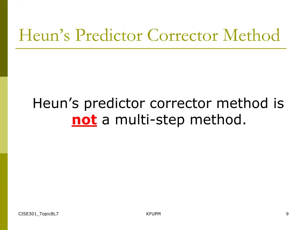 heun s predictor corrector method