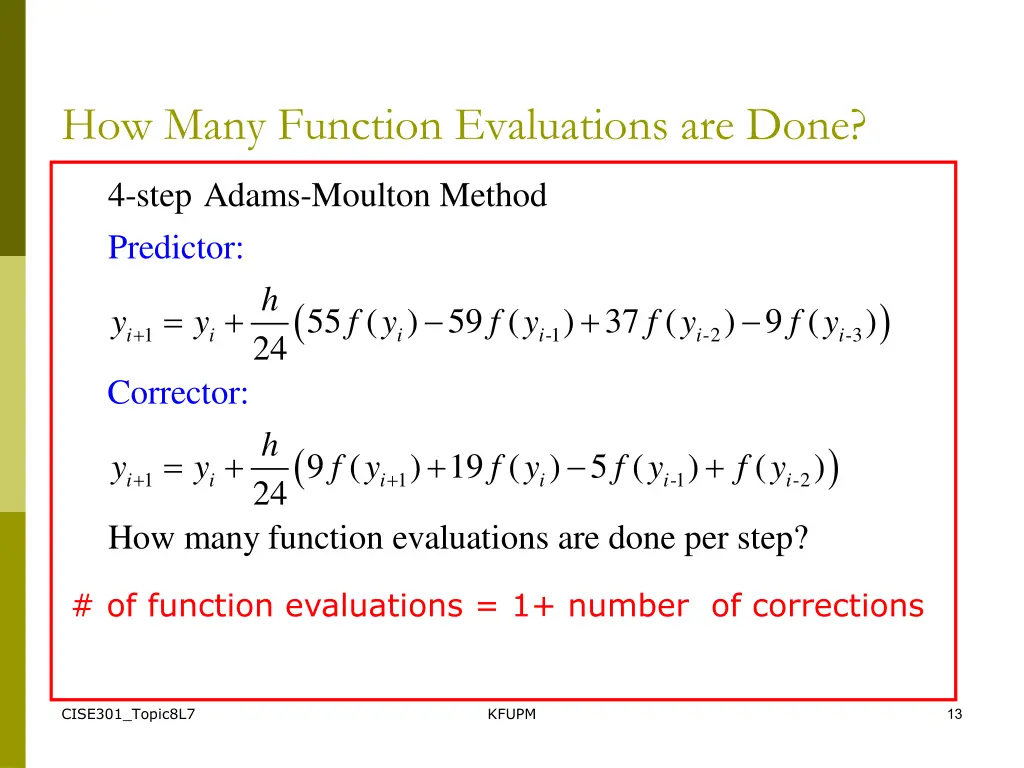 how many function evaluations are done