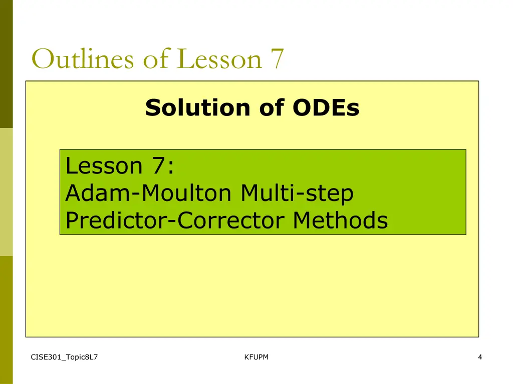 outlines of lesson 7